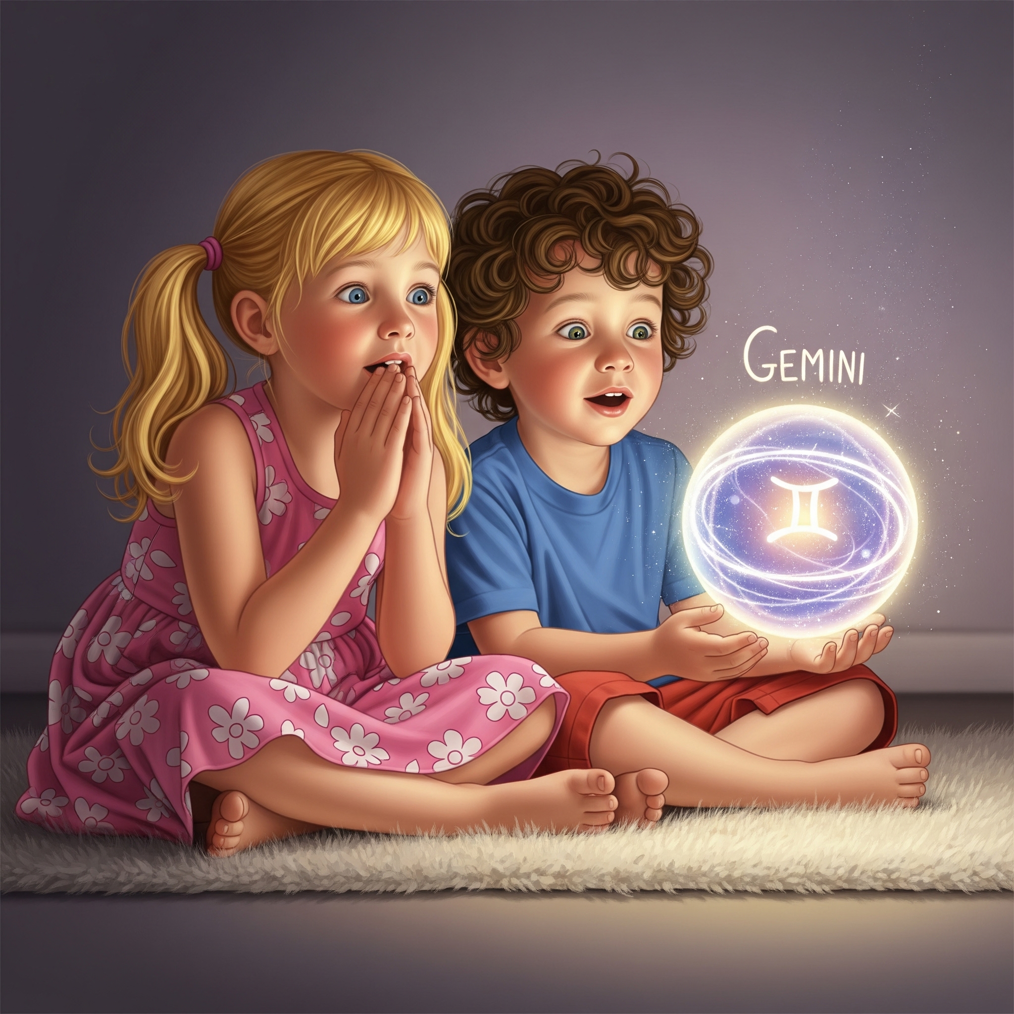 The children listen to a story